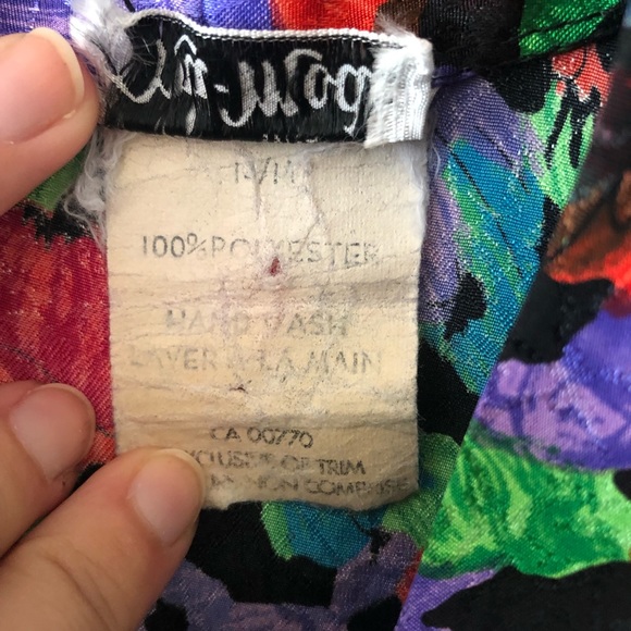 🧬 Vintage blouse, floral print and now at the front, size Medium - Picture 5 of 6